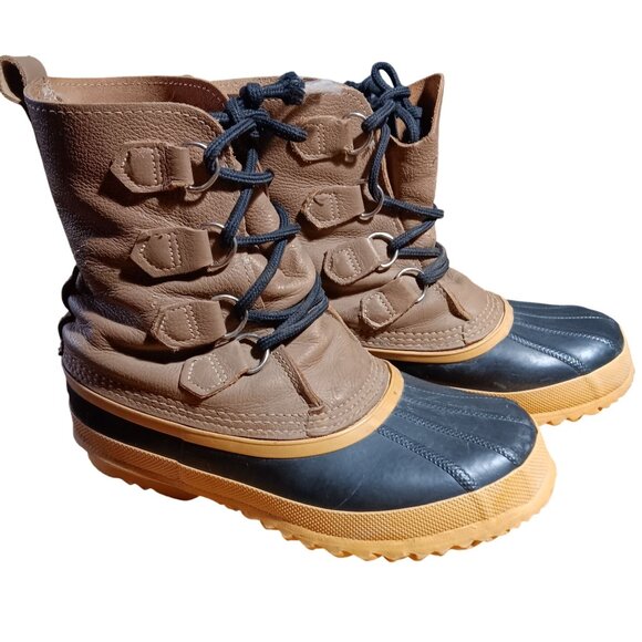 Sorel Manitou Women's Snow Winter Boots Brown Leather Insulated Waterproof Sz 9 - Picture 1 of 7